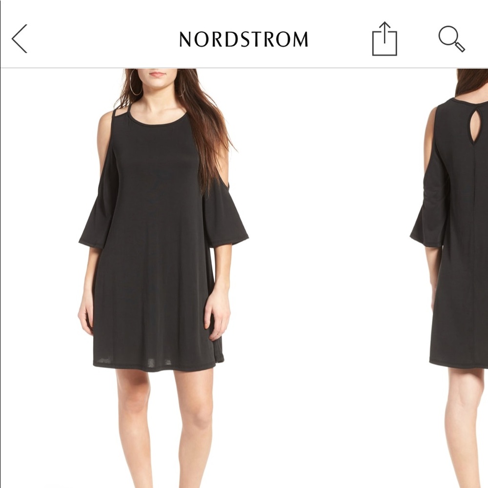 “BP” from Nordstrom, Cold Shoulder black dress.